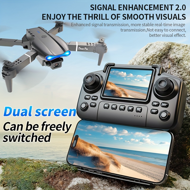 Nowy, składany dron E99 PRO MA – Drone Led Light recenzja i cena
